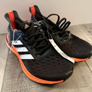 New Men's Adidas UltraBoost PB Running Black / Signal Coral Sz 5